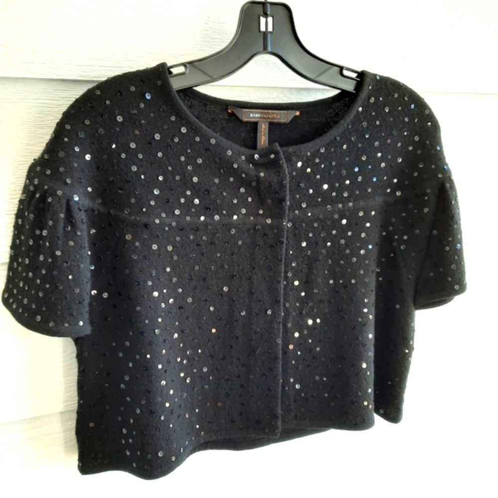 BCBGMAXAZRIA Crop Jacket black
